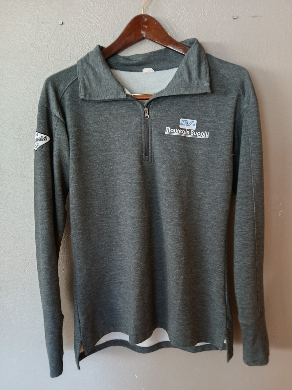 Ladies Montana Gray Quarter-Zip Pullover, Small